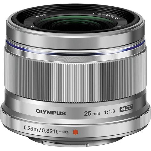 Olympus M.Zuiko Digital 25mm f/1.8 Lens (Silver)