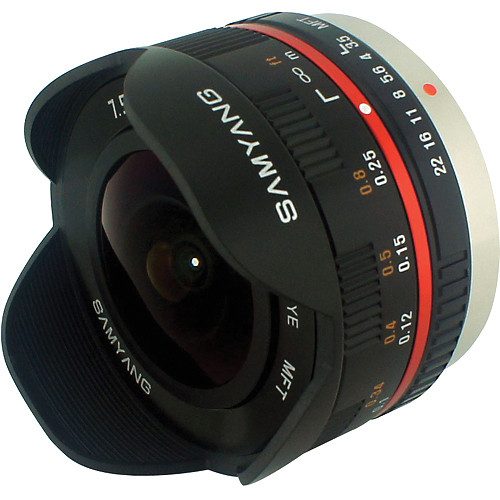 Samyang 7.5mm f/3.5 UMC Fisheye MFT Lens – Black