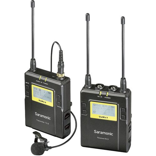 Saramonic UWMIC9 RX9 & TX9 96-Channel Digital UHF Wireless Lavalier Mic System (514 to 596 MHz)